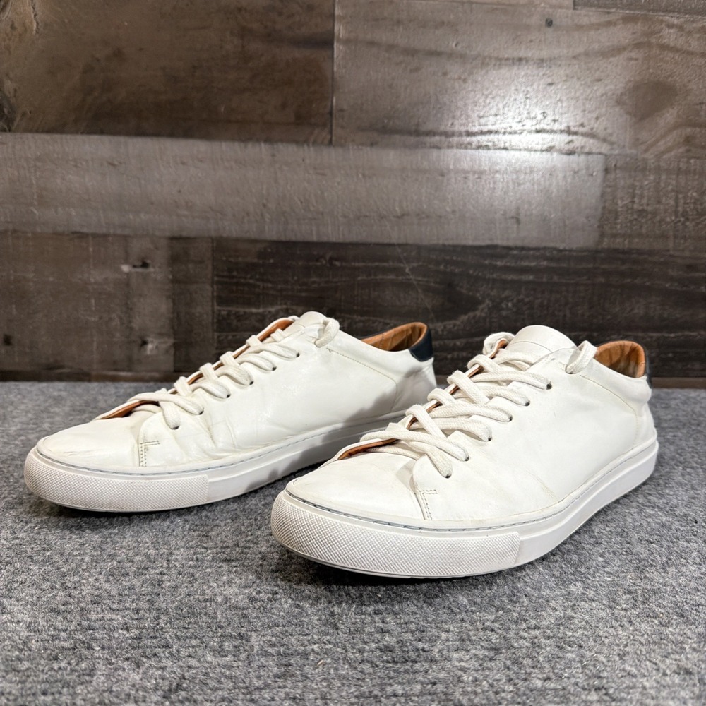 Beckett Simonon Reid Sneakers Mens Size 13 White Leather Lace Up Casual Shoe
